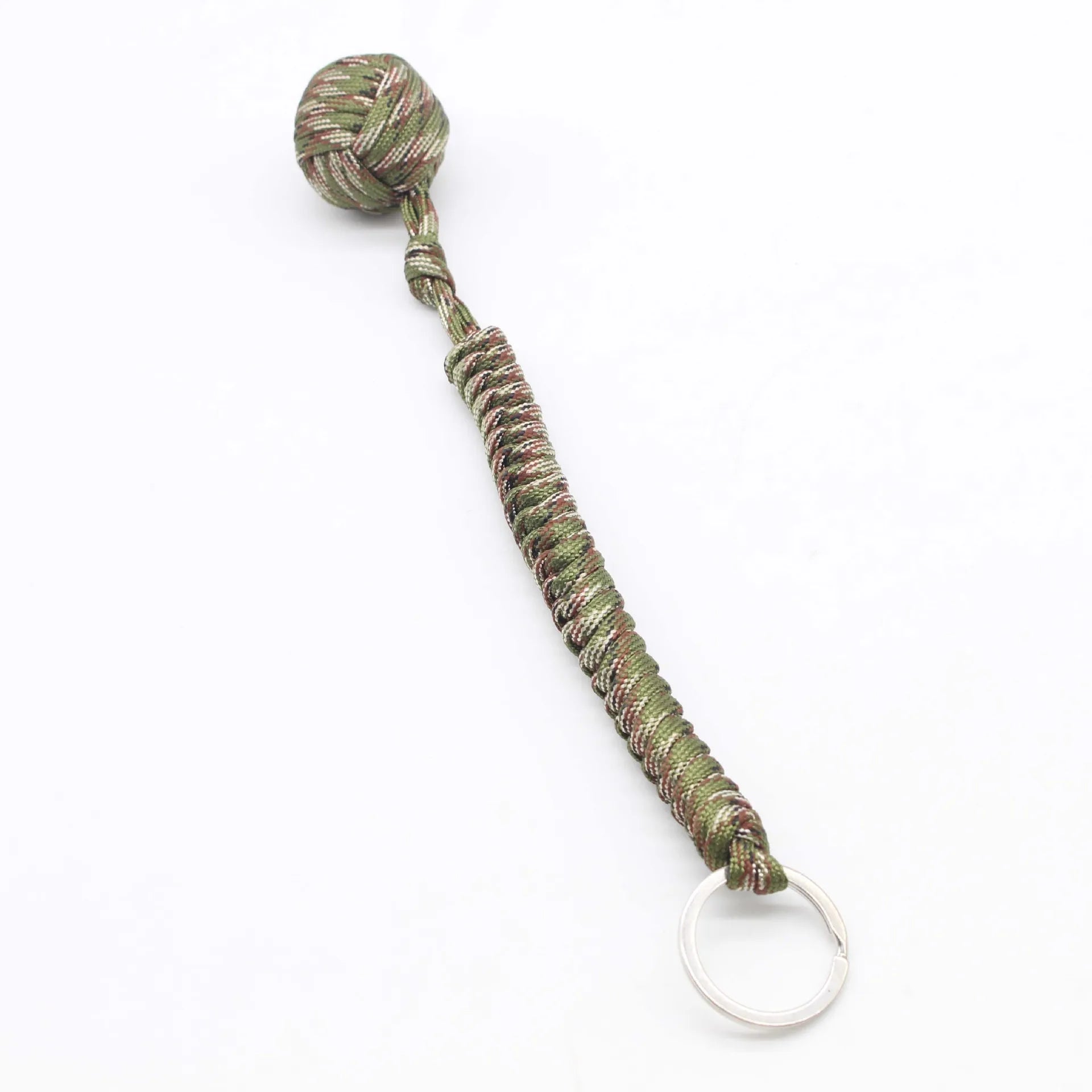 Outdoor Self Defense Key Chain Emergency Survival Protecting Monkey Fist Steel Ball Bearing Parachute Lanyard Camping Paracord